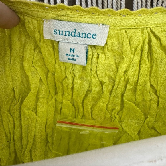 Sundance Sweatpea Smocked Puff Sleeve Tee Blouse Top NWT H - Picture 8 of 8